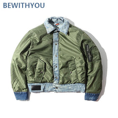 1.7 KG! 2 Side Wearable Winter MA1 Jackets Men Vintage Thick Winter Coats Man Flight Coats Polit Jacket Casual Streetwear