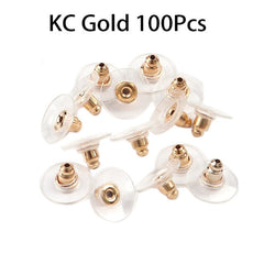100pcs/lot Rubber Earring Backs Stopper Earnuts Stud Earring Back Supplies For Jewelry DIY Jewelry Findings Making Accessories