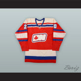 1972-73 WHA Brian Conacher 20 Ottawa Nationals Red Hockey Jersey
