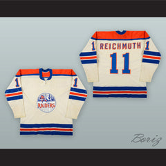 1972-75 WHA Craig Reichmuth 11 New York Raiders White Hockey Jersey