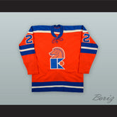 1973-74 WHA Claude Chartre 22 Jersey Knights Orange Hockey Jersey