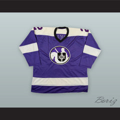 1975-76 WHA Ray McKay 2 Cleveland Crusaders Purple Hockey Jersey