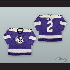 1975-76 WHA Ray McKay 2 Cleveland Crusaders Purple Hockey Jersey