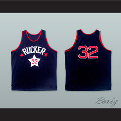 1975 Rucker Park NYC 32 Dark Blue Basketball Jersey