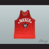 1975 Rucker Park NYC 32 Red Basketball Jersey