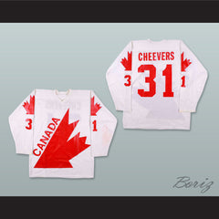 1976 Gerry Cheevers 31 Canada Cup Hockey Jersey