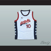 1996 Reggie Miller 10 USA Team Home Basketball Jersey