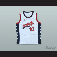 1996 Reggie Miller 10 USA Team Home Basketball Jersey