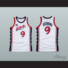 1996 Mitch Richmond 9 USA Team Home Basketball Jersey