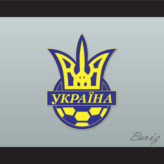 2004-2005 Style Ruslan Rotan 8 Ukraine National Team Away Blue Soccer Jersey