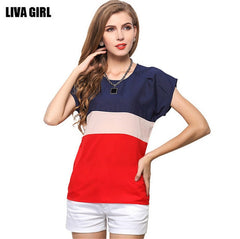 2016 Thin Woman's Breathable Top Loose Women T-shirt Pullover Plus Size XXXL Casual Women T-shirt Cheap Chinese Fitness T shirt
