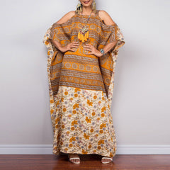 2019 Sexy Off Shoulder Batwing Sleeve Women Maxi Dress Bohemian Floral Printed Dresses Ethnic Vestido De Fiesta VKDR1716