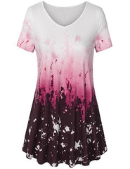 2019 Summer Large Size S-5XL Women's T shirt Half Sleeve O-Neck Floral Print Casual T Shirts Tops Female Loose T Shirt Plus Size
