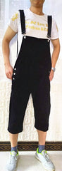 2019 Summer one-piece Denim Overalls Men's Hole Sling jeans feet Nine pants More size S-4XL 5XL 6XL