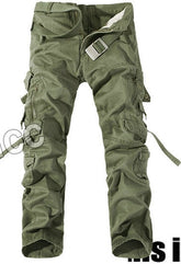 2019 Top Fashion Military Cotton Cargo Pants Men Multi-Pocket Solid Plus Size Trousers Men (Asian Size 28-42)