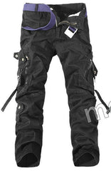 2019 Top Fashion Military Cotton Cargo Pants Men Multi-Pocket Solid Plus Size Trousers Men (Asian Size 28-42)