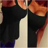 2019 new Fashion Women casual Summer lace tank tops sexy deep U neck slim vest shirts Solid Tops Camis blusas