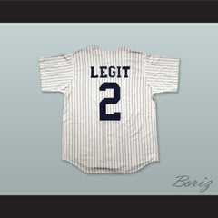 2 Legit White Pinstriped Baseball Jersey