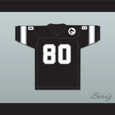 1974 WFL Dennis Hughes 80 Jacksonville Sharks Road Football Jersey with Patch