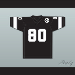 1974 WFL Dennis Hughes 80 Jacksonville Sharks Road Football Jersey with Patch