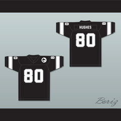 1974 WFL Dennis Hughes 80 Jacksonville Sharks Road Football Jersey with Patch