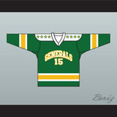 1960's Style EHL Greensboro Generals Green Hockey Jersey