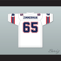 1985 USFL Gary Zimmerman 65 Los Angeles Express Home Football Jersey