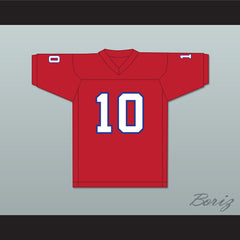 1983 USFL Glenn Inverso 10 New Jersey Generals Road Football Jersey