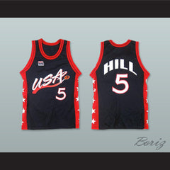 1996 Grant Hill 5 USA Team Away Basketball Jersey