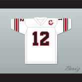 1984 USFL Jim Kelly 12 Houston Gamblers Home Football Jersey with Patch