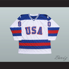 1980 USA Miracle On Ice Tribute Hockey Jersey