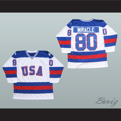 1980 USA Miracle On Ice Tribute Hockey Jersey