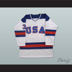 1980 Miracle On Ice Team USA Ken Morrow 3 Hockey Jersey White