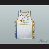 1996 Style Rucker All Stars 55 White Basketball Jersey