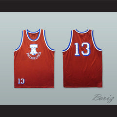 1974 Rucker Park Philadelphia 13 Red Basketball Jersey