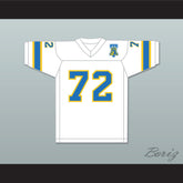 1974-75 WFL Steve Chomyszak 72 Philadelphia Bell Home Football Jersey with Patch