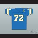 1974-75 WFL Steve Chomyszak 72 Philadelphia Bell Road Football Jersey with Patch