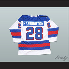 1980 Miracle On Ice Team USA John Harrington 28 Hockey Jersey White