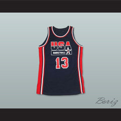 1992 Chris Mullin 13 USA Team Away Basketball Jersey