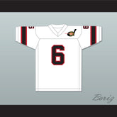 1974 WFL Warren McVea 6 Detroit Wheels Home Football Jersey with Patch
