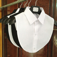 1PC Women Solid Shirt Cotton Lace False Collars White & Black Blouse Vintage Detachable Clothes Accessories