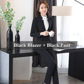 2 piece Gray Pant Suits Formal Ladies Office OL Uniform Designs Women elegant Business Work Wear Jacket with Trousers Sets