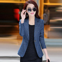 2018 New Spring Autumn Plus Size 4XL Womens Business Suits One Button Office Female Blazers Jackets Short Slim Blazer Women Suit