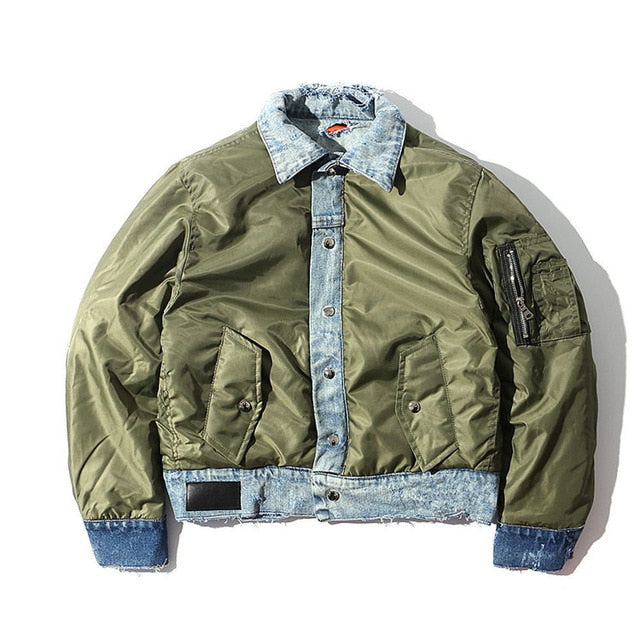 1.7 KG! 2 Side Wearable Winter MA1 Jackets Men Vintage Thick Winter Coats Man Flight Coats Polit Jacket Casual Streetwear