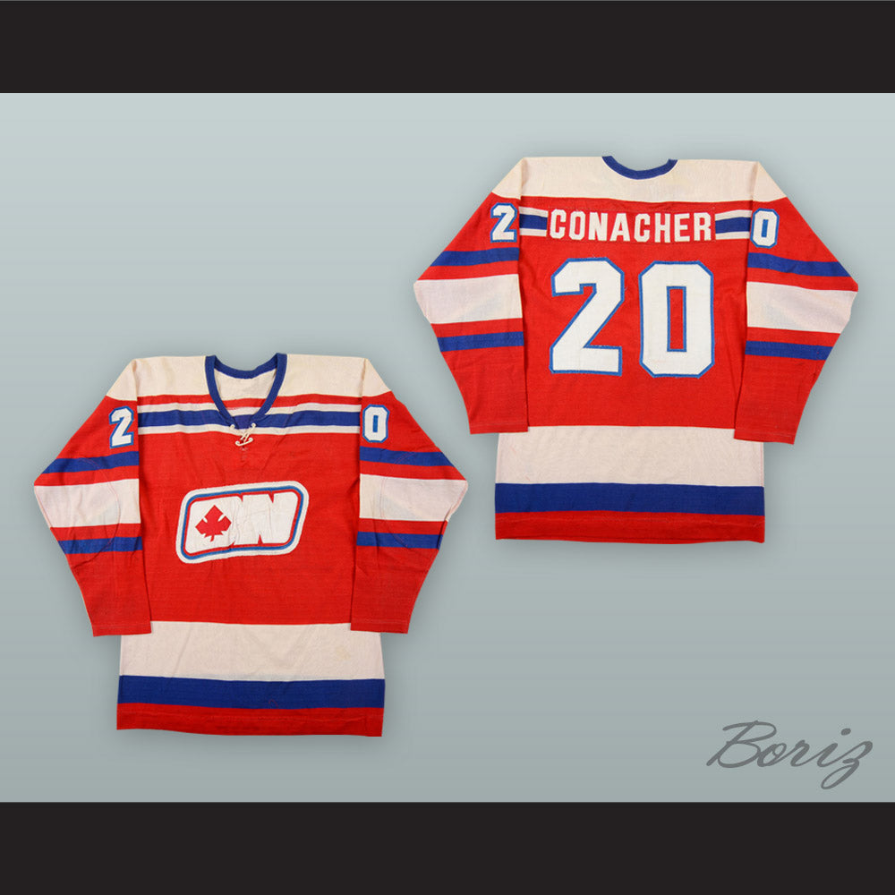 1972-73 WHA Brian Conacher 20 Ottawa Nationals Red Hockey Jersey