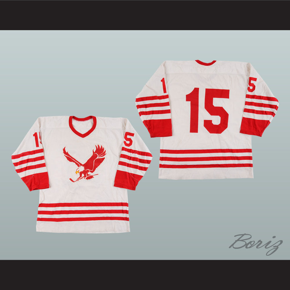 1972 WHA Miami Screaming Eagles 15 White Hockey Jersey