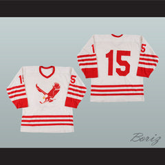 1972 WHA Miami Screaming Eagles 15 White Hockey Jersey