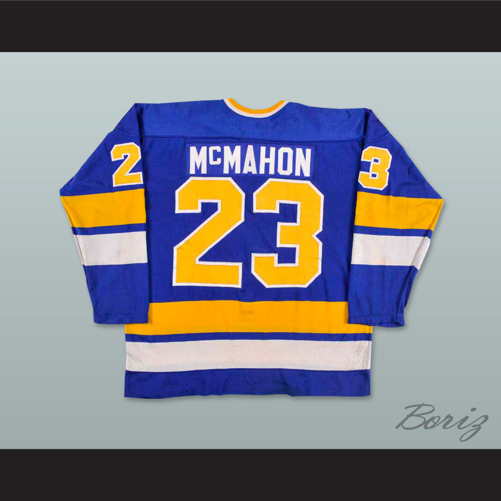 1974-75 WHA Minnesota Fighting Saints Mike McMahon 23 Away Hockey Jersey