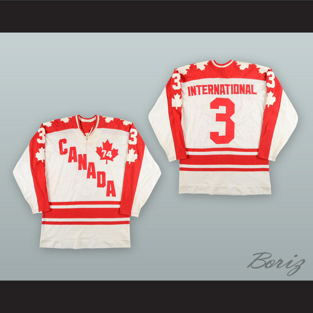 1974 WHA J.C. Tremblay 3 Team Canada White Hockey Jersey