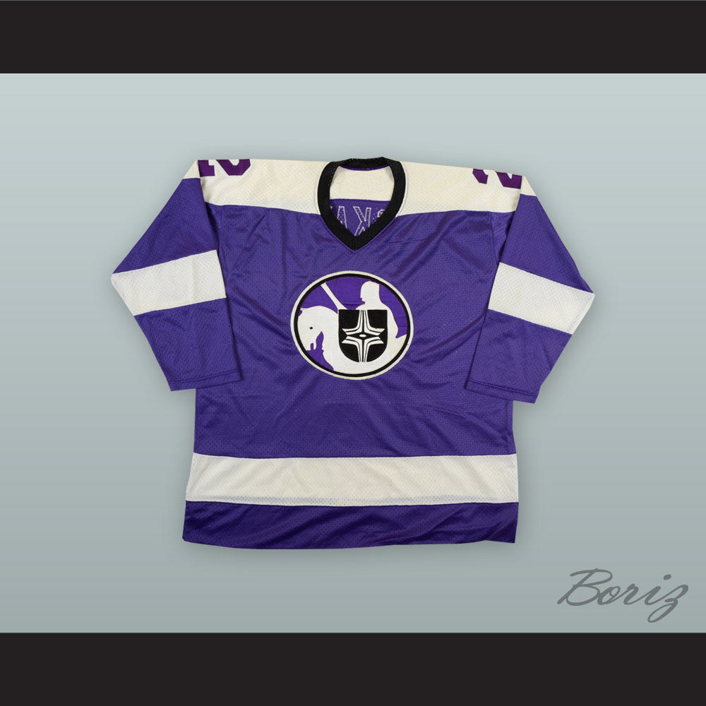 1975-76 WHA Ray McKay 2 Cleveland Crusaders Purple Hockey Jersey